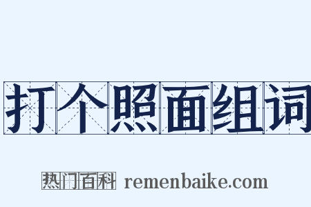 打个照面组词是什么意思的图片